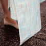 Echarpe de portage Heart Rows - Pente Azur - de Fidella