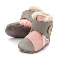 Bottines fourrées Liliputi Snowflake Rose Poudré