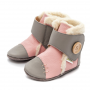 Bottines fourrées Liliputi Snowflake Rose Poudré