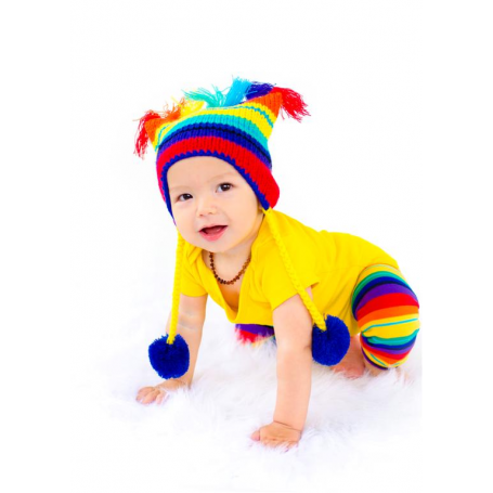 Bonnet en crochet Retro Rainbow Huggalugs