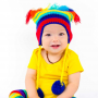 Bonnet en crochet Retro Rainbow Huggalugs