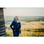 Sweat de portage Navy Blue Little Herringbone Illusion