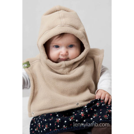 Capuchon col roulé polaire pour deux Beige