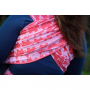 Echarpe de portage Yaro Elephants Hot-Coral White Organic