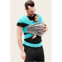Écharpe de portage JPMBB Originale Turquoise, Gris Clair