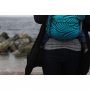 Echarpe de portage Yaro Dandy Aqua Grad Black Wool Blend
